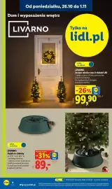 Lidl gazetka tydzień 43 Strona 6: Stojak na choinkę Plus-Plus €89,00, Wieniec led Livarno €99,90