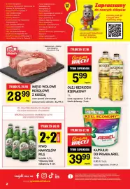 Gram Market gazetka tydzień 43 Strona 2: Kapsułki do prania Ariel €39,99, Mięso wołowe rosołowe z kością €28,99