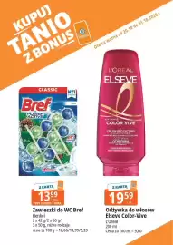 E.Leclerc gazetka Strona 18: Zawieszki do WC Bref Henkel €13,99, Odżywka do włosów Elseve Color-Vive L'Oreal €19,59