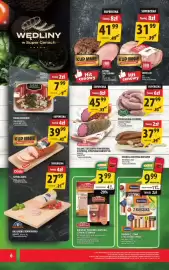 Arhelan gazetka Strona 6: Kindziuk, Połędwica Sopocka, Szynka Gotowana €3,99, Parówki z szynki, z filetem family pack €9,99