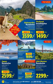 Lidl Reisen Prospekt Seite 4: Kenia Safari & Baden €2.599,00, Vielseitiges Vietnam Rundreise & Baden €1.699,00