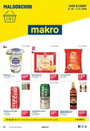 Makro leták Strana 1: Smetana 12 % €10,90, Lay’s Stix ketchup €12,90