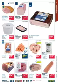 Makro leták Strana 9: Anglická slanina lisovaná €142,50, Kuřecí prsní šunka výběrová €139,90