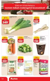 Auchan akciós újság hét 43 Oldal 10: Póréhagyma €349,00, Petrezselyem-gyökér €599,00
