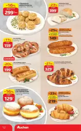Auchan akciós újság hét 43 Oldal 12: SÁRGABARACK LEKVÁROS FÁNK €129,00, Bajor Perec €159,00