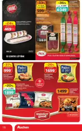 Auchan akciós újság hét 43 Oldal 18: HERZ CSIRKEMELL SONKA €469,00, MASTER GOOD FALNI JÓ! CSIRKE NUGGETS €999,00