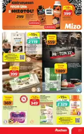 Auchan akciós újság hét 43 Oldal 21: Mizo Coffee Selection Kávés Ital €299,00, MIZO Tejital €399,00