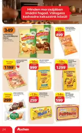 Auchan akciós újság hét 43 Oldal 24: GYŐRI ÉDES TELJES KIŐRLÉSŰ KEKSZ €349,00, EMCO ZABKEKSZ €299,00