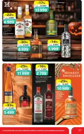Auchan akciós újság hét 43 Oldal 37: THREE SIXTY ORIGINAL VODKA €6.999,00, JIM BEAM WHISKEY €8.989,00