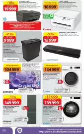 Auchan akciós újság hét 43 Oldal 56: MIDEA MF110W100BA10WHR ELÖLTÖLTŐS MOSÓGÉP €134.999,00