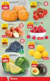Auchan akciós újság hét 43 Oldal 8: MOLDOVA SZŐLŐ €899,00, Halloween tök €199,00
