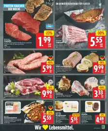 EDEKA Wucherpfennig Prospekt woche 43 Seite 7: Bauerngut Steakhüfte €1,99, Bauerngut Schälrippen €5,55