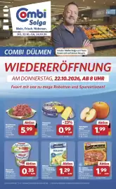 Combi Prospekt Seite 1: Milram Käsescheiben €1,29, Dr. Oetker Die Ofenfrische Pizza €1,99