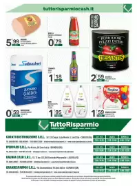 Volantino Tutto Risparmio Cash&Carry Pagina 40: Dove bagnodoccia vari tipi €1,95, Regina di Cuori asciugatutto €1,59