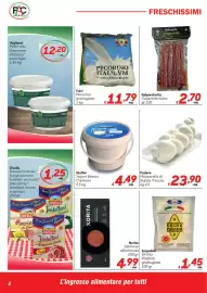 Volantino Pac Cash&Carry Pagina 4: Podere Mozzarella di Bufala Treccia €23,90, Zarpellon Grana Padano grattugiato €1,45