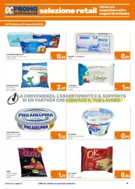 Volantino C+C Cash and Carry Pagina 9: Mozzarella Buonsapore €2,49, Philadelphia Original formaggio fresco spalmabile €1,25