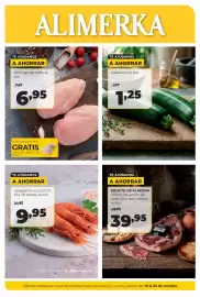Folleto Alimerka semana 43 Página 1: Austral - langostino no 1 €9,95, Pechuga de pollo €6,95