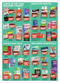Checkers catalogue Page 10: Dulcolax Laxative Suppositories for Adults €164,99, Brunel Mist Alba Antacid Liquid €40,00