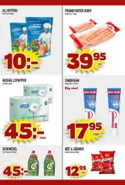 Din Mat reklamblad vecka 43 Sida 4: Allkrydda kucharek €10,00, Lambi hushållspapper €45,00
