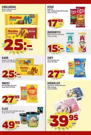 Din Mat reklamblad vecka 43 Sida 8: Marabou chokladkaka €25,00, Olw chips €27,95