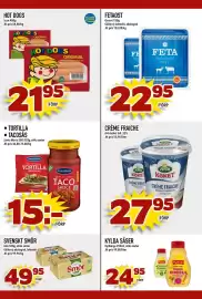 Nelins reklamblad vecka 43 Sida 16: Hot dogs original €21,95, Santa Maria tortilla tacosås €15,00