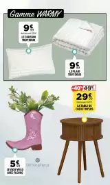 Catalogue Centrakor page 14: La table de chevet nysos €29,99, Le coussin tout doux €9,99