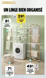 Catalogue Centrakor page 23: Facile - l'étendid a lingébab 4m €49,99, La corbeille a linge leaf €7,99
