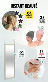Catalogue Centrakor page 26: Le miroir de porte €6,99, Le set de maquillage €1,99
