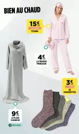 Catalogue Centrakor page 6: Chaussettes €3,99, Pyjama €15,99