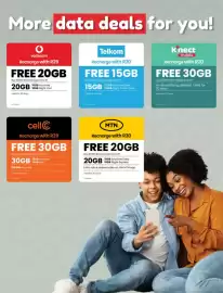Checkers catalogue Page 10: More data deals for you! O vodacom Recharge with R29 FREE 20GB Buy 4G/5G device and get once off