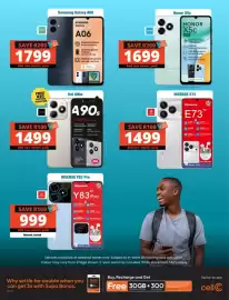 Checkers catalogue Page 2: Itel A90s €1.499,00, Hisense E73 €1.499,00