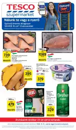 Tesco akciós újság | Szupermarket Oldal 1: Friss magyar sertéslapocka €1.089,00, Friss magyar csirke felsőcomb €739,00