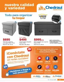 Folleto Chedraui Página 13: Organizador plegable €495,00, Home Line Baúl plegable con cajones €995,00