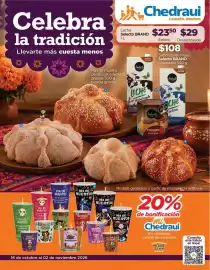 Folleto Chedraui Página 1: Celebra la tradición Llevarte más cuesta menos Leche Chedraui Selecto BRAND 1L NUEVA IMAGEN