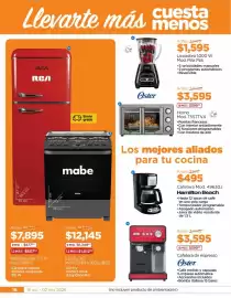 Folleto Chedraui Página 16: Oster Licuadora 1,000 W Mod. Max Plat €1.595,00, Hamilton Beach Cafetera Mod. 49630J €495,00