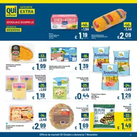 Volantino Qui Discount Pagina 13: Valdostana cotoletta con scamorza Aia €1,99, Melanzane grigliate Igela €1,49
