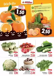 Volantino Mazzeo Supermercati Pagina 4: Castagne Prima Scelta €2,49, Friarielli al fascio €1,99
