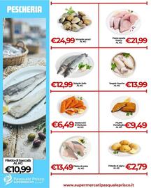 Volantino Supermercati Pasquale Prisco Pagina 10: Spigole Italia €12,99, Vongole veraci €24,99