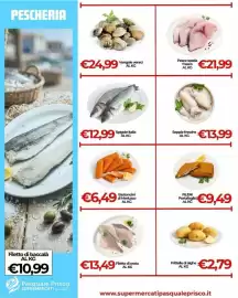 Volantino Supermercati Pasquale Prisco Pagina 10: Spigole Italia €12,99, Vongole veraci €24,99