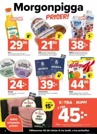 Coop Extra reklamblad vecka 44 Sida 4: Kellogg's corn flakes €44,90, Coop strimlad skinka €39,00