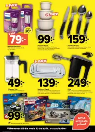 Coop Extra reklamblad vecka 44 Sida 7: Philips glödlampa led €79,00, Day kaffepress €49,00