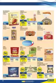 Metro akciós újság Oldal 21: Zanetti mozzarella €899,00, Parmareggio vaj €1.359,00