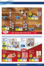 Metro akciós újság Oldal 6: Pick rakoczi szalami €4.699,00, Master Good sonka €499,00