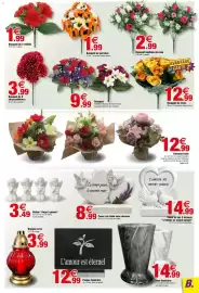 Catalogue Bazarland page 11: Plaque funéraire €12,99, Coeur sur stèle avec oiseaux €8,99