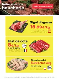 Catalogue Hmarket semaine 43 page 2: Gigot d'agneau €15,99, Plat de côte €8,00