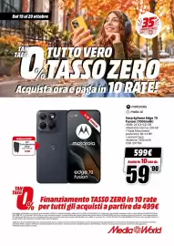 Volantino MediaWorld Pagina 10: Dal 19 al 29 ottobre 35% ANNIVERSARIO LET'S WW TAN TAEG % TUTTO VERO TASSO ZERO Acquista ora