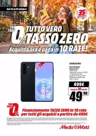Volantino MediaWorld Pagina 12: Samsung Galaxy A57 5G €499,00