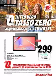 Volantino MediaWorld Pagina 17: Samsung Galaxy Tab S10 Lite €299,00