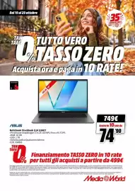 Volantino MediaWorld Pagina 22: Asus VivoBook S14 S3407 €749,00
