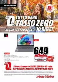 Volantino MediaWorld Pagina 25: Lenovo Notebook IdeaPad Slim 3 €649,00
